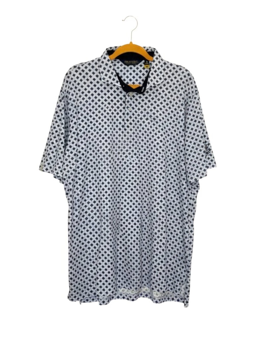 Polo Golf Ralph Lauren Mens Shirt Top Geometric Blue XL
